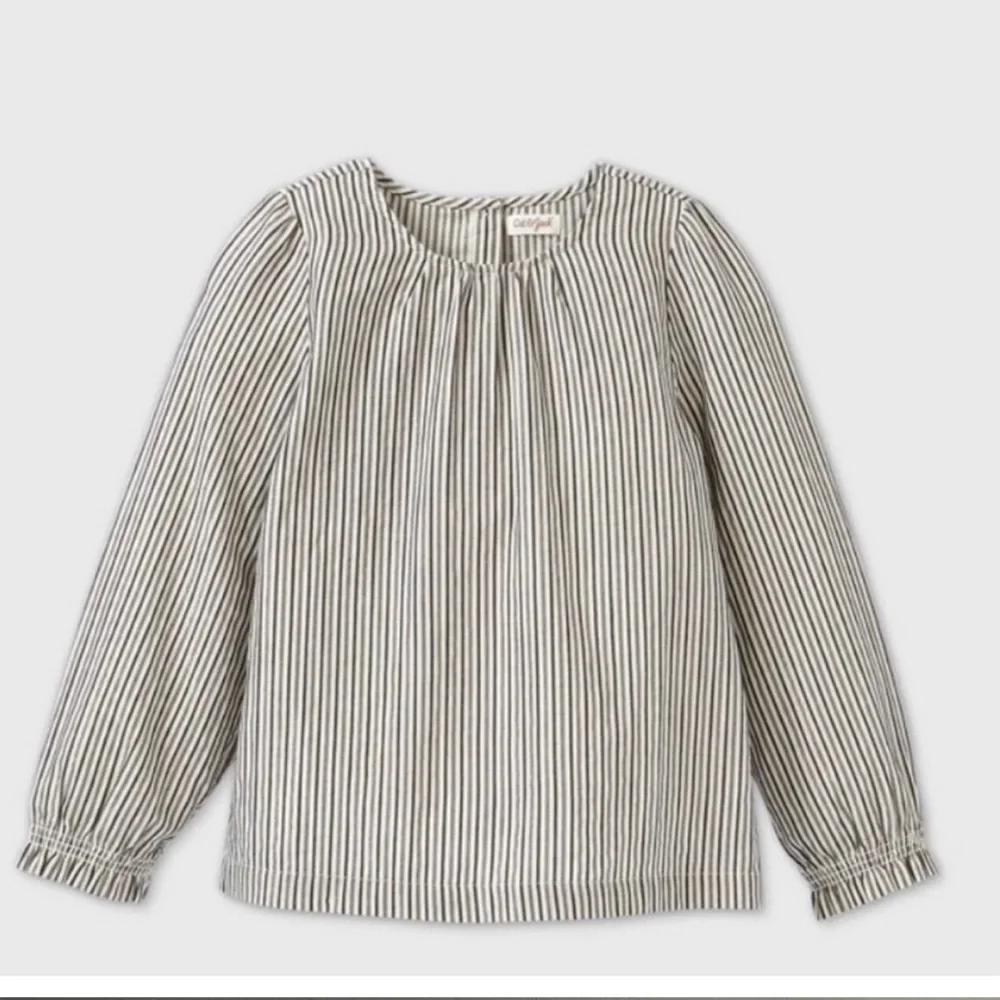 Cat & Jack Long Sleeve Shine Striped Top NWT - Picture 1 of 7